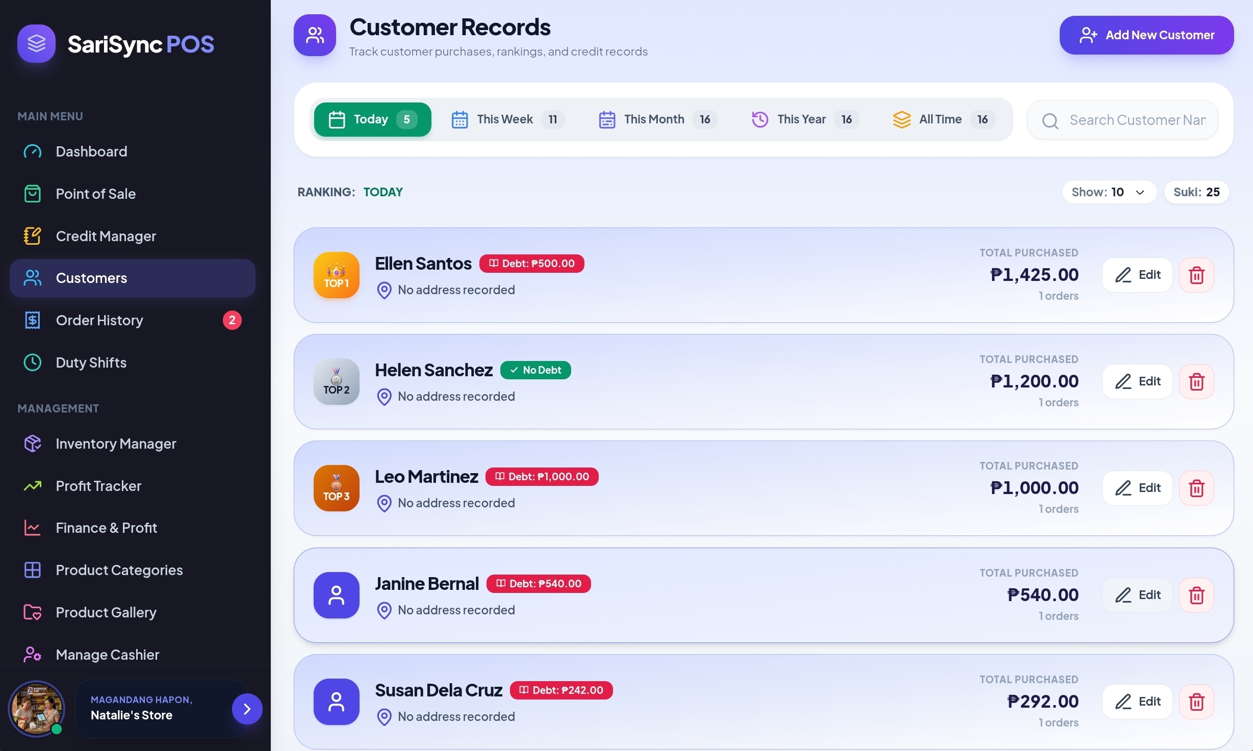 Transaction History